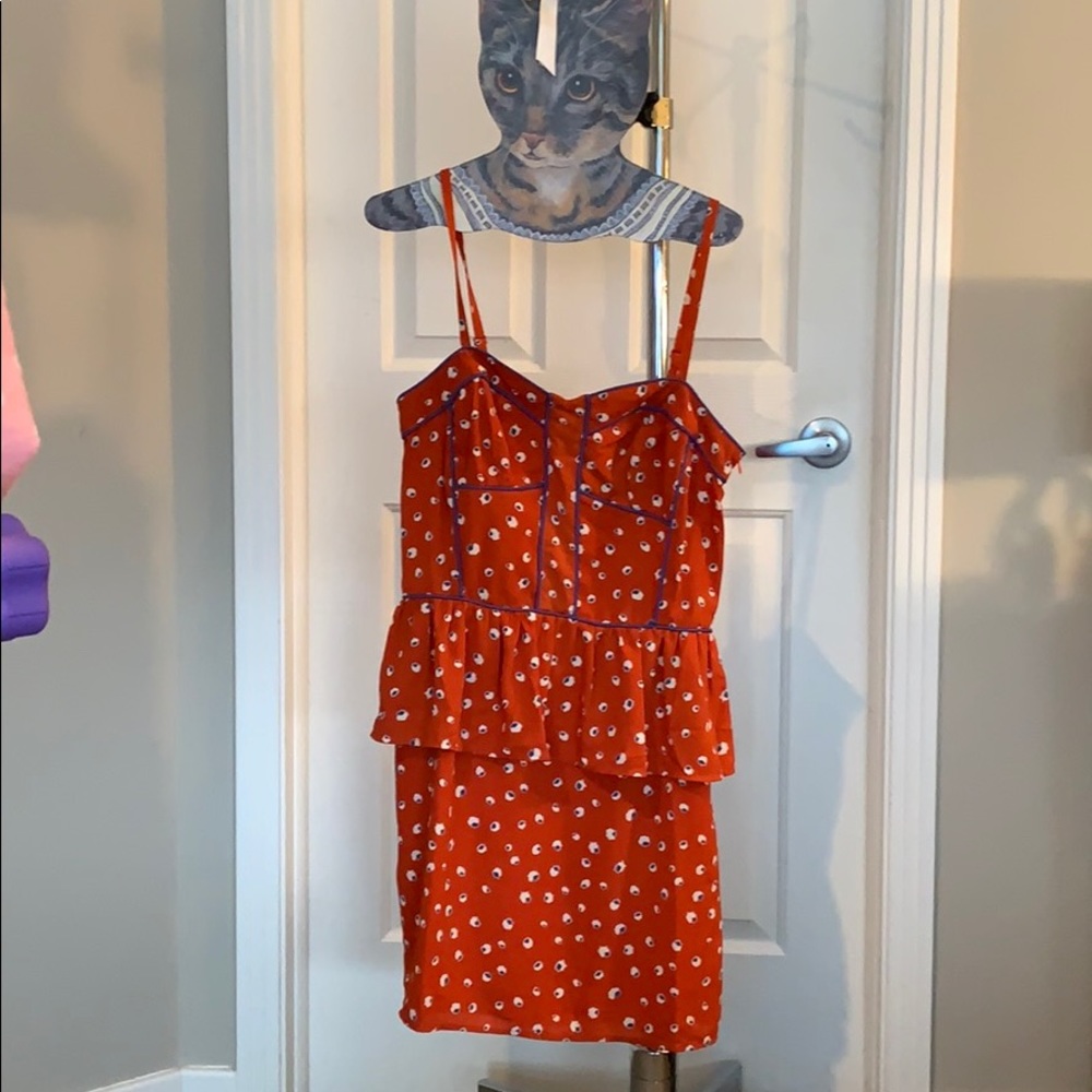 Red Peplum dress NWOT